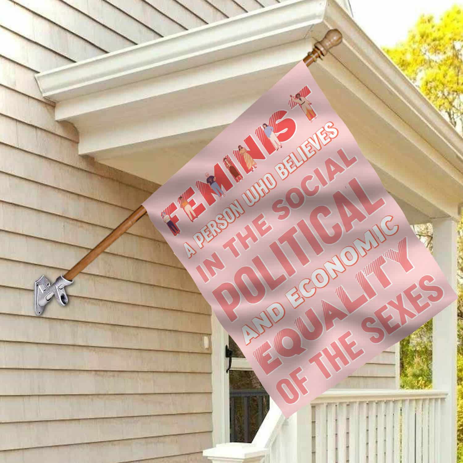 2TM. Feminist-30x40 House Flag Mockup 2