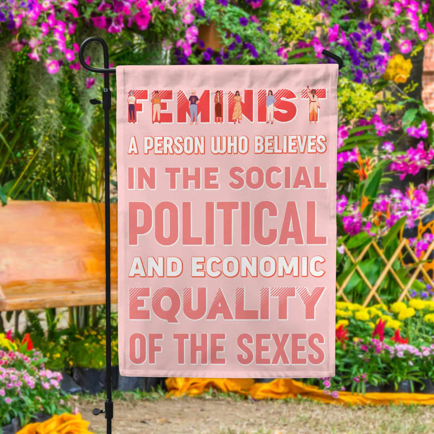 2TM. Feminist-30x40 Garden Flag Mockup 4