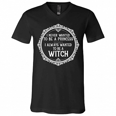 be a witch shirt, Black, V-Neck T-Shirt