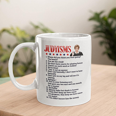 Judyisms Quotes Coffee Mug - Funny Judge Judy Sheindlin Travel Bottle