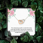 To Be Nobody but Yourself in A World Which Is Doing Its Best Day and Night Interlocking Hearts Pendant Necklace