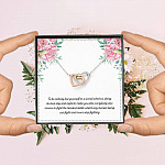 To Be Nobody but Yourself in A World Which Is Doing Its Best Day and Night Interlocking Hearts Pendant Necklace