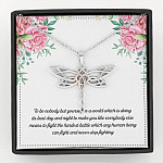 To Be Nobody but Yourself in A World Which Is Doing Its Best Day and Night Dragonfly Pendant Necklace - Dragonfly Necklace