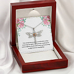 To Be Nobody but Yourself in A World Which Is Doing Its Best Day and Night Dragonfly Pendant Necklace