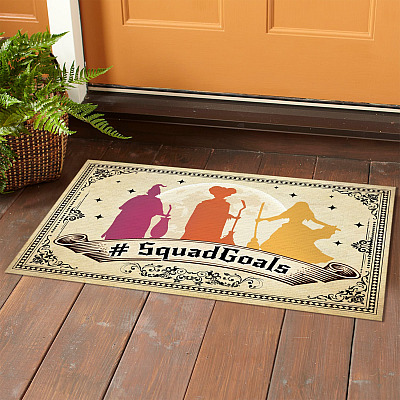 Alternative view of Hocus Squad Goals Pocus Halloween Doormat - Funny Three Witches Indoor Outdoor Doormat