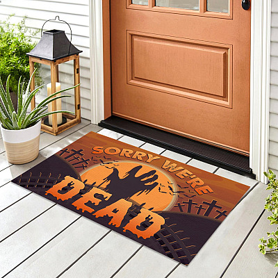 Alternative view of Sorry We're Dead Funny Doormat - Outdoor Indoor Doormat