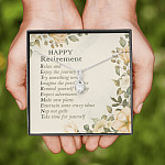 Happy Retirement Take Time For Yourself Alluring Beauty Necklace - Farewell Goodbye Jewelry Gifts