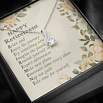 Happy Retirement Take Time For Yourself Alluring Beauty Necklace - Farewell Goodbye Jewelry Gifts