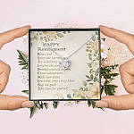 Happy Retirement Take Time For Yourself Love Knot Necklace - Farewell Goodbye Jewelry Gifts From Coworkers