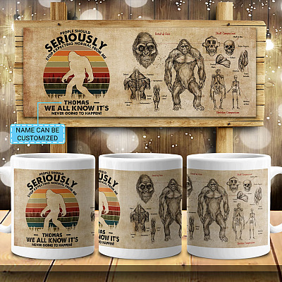 Alternative view of Personalized Bigfoot Knowledge People Should Seriously Stop Expecting Normal From Me Ceramic Coffee Mug