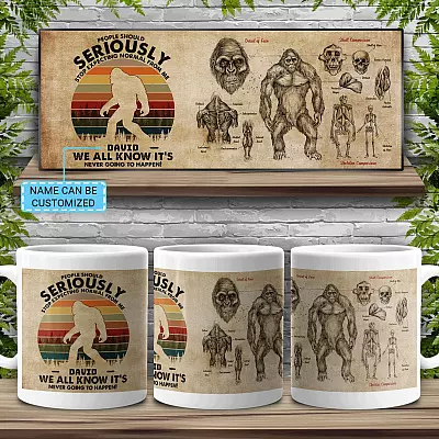 Personalized Bigfoot Knowledge People Should Seriously Stop Expecting Normal From Me Ceramic Coffee Mug