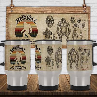 14 oz. Silver Travel Mug