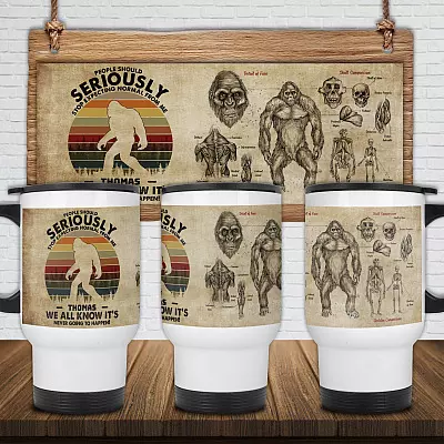 14 oz. White Travel Mug