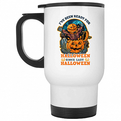 14 oz. White Travel Mug