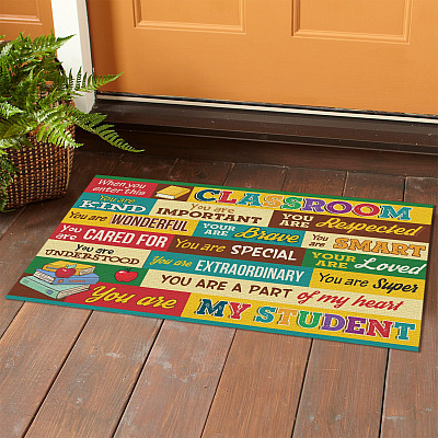 Alternative view of When You Enter This Classroom You Are Kind You Are Important You Are Respected Classroom - Indoor Doormat