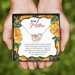 To My Mother If I Could Choose Anyone To Be My Mother Interlocking Hearts Pendant Necklace - Mom Jewelry To My Mother If I Could Choose Anyone To Be My Mother Interlocking Hearts Pendant Necklace - Mom Jewelry