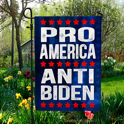 Pro America Anti Biden Outdoor Garden Flag - House Flag - Wall Flag