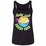 Salty Hair tank, Black, Ladies Tank Top
