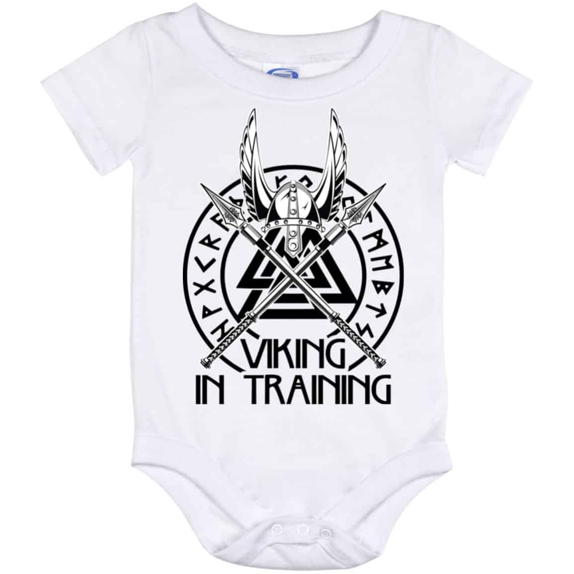 Viking In Training Baby Onesie, White, Baby Onesie - 12 Month Viking In Training Baby Onesie, White, Baby Onesie - 12 Month