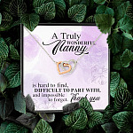 A Truly Wonderful Nanny Is Hard To Find Difficult To Part With Interlocking Hearts Pendant Necklace - Goodbye Nanny Gift