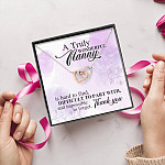 A Truly Wonderful Nanny Is Hard To Find Difficult To Part With Interlocking Hearts Pendant Necklace - Goodbye Nanny Gift