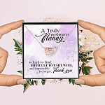 A Truly Wonderful Nanny Is Hard To Find Difficult To Part With Interlocking Hearts Pendant Necklace - Goodbye Nanny Gift