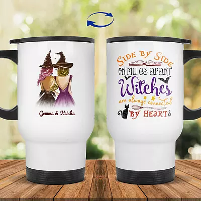 14 oz. White Travel Mug