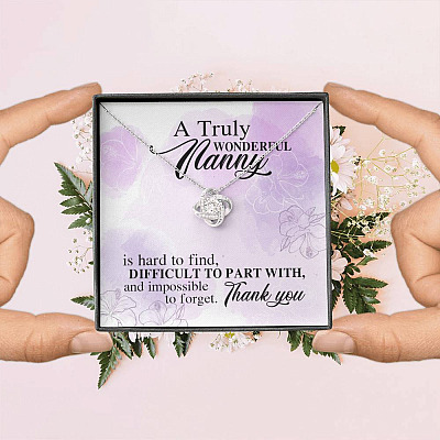 A Truly Wonderful Nanny Is Hard To Find Difficult To Part With Love Knot Necklace - Goodbye Nanny Gift