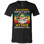 if my mouth shirt, Black, V-Neck T-Shirt