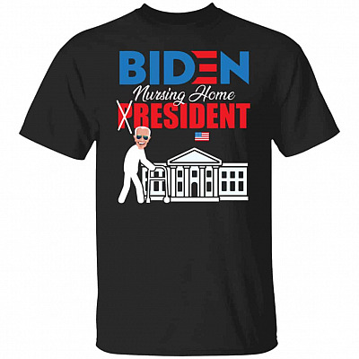 Biden Nursing Home Resident, Black, Unisex T-Shirt