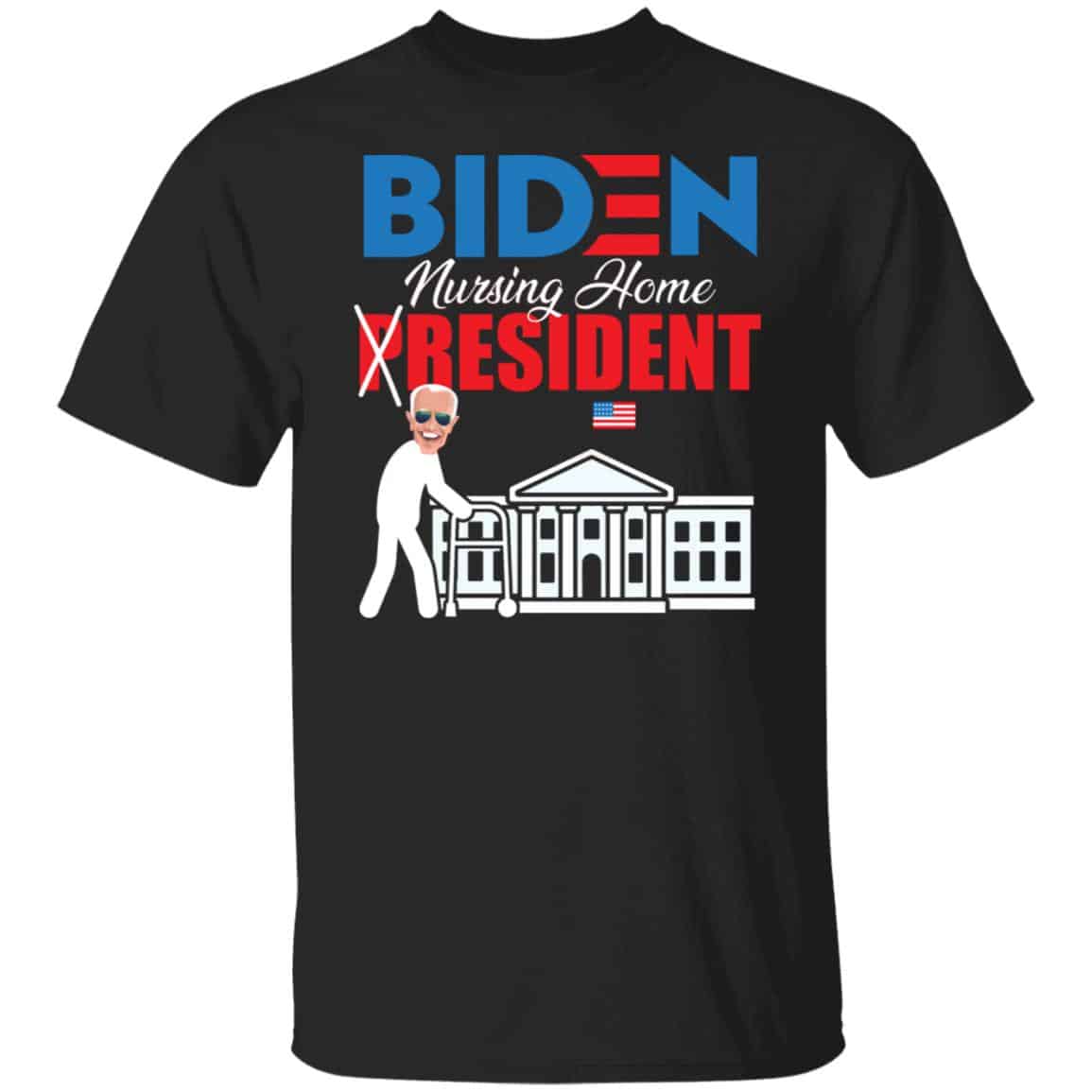 Biden Nursing Home Resident, Black, Unisex T-Shirt