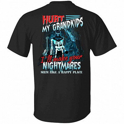 hurt my grandkids shirt, Black, Unisex T-Shirt