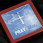 Daughter Whenever You Feel Overwhelmed Pray On It Pray Over It Pray Through It Artisan Crafted Cross Necklace
