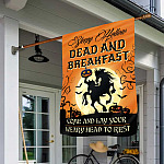 Sleepy Hollow Dead And Breakfast Halloween Outdoor Indoor Decorative Garden Flag - House Flag - Wall Flag