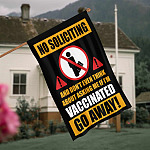 1O. No Soliciting Flag-30x40 House Flag Mockup 4