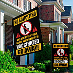 1O. No Soliciting Flag-30x40 Garden & House Mockup 2