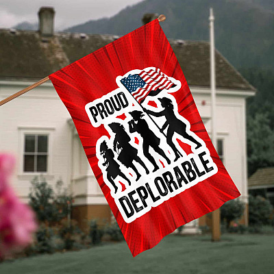 Proud Deplorable Flag Deplorable and Proud American Flag Outdoor Indoor Decorative Garden Flag - House Flag