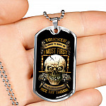 Trucker In Order To Insult Me I Must First Value You Opinion Nice Try Though Funny Trucker Dog Tag Pendant Necklace