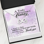 A Truly Wonderful Nanny Is Hard To Find Difficult To Part With Infinity Heart Pendant Necklace - Goodbye Nanny Gift