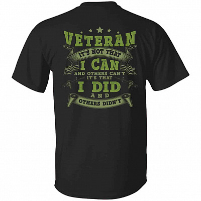 Veteran I Can tee, Black, Unisex T-Shirt