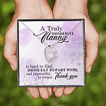 A Truly Wonderful Nanny Is Hard To Find Difficult To Part With Forever Love Heart Pendant Necklace - Goodbye Nanny Gift