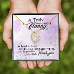 A Truly Wonderful Nanny Is Hard To Find Difficult To Part With Forever Love Heart Pendant Necklace - Goodbye Nanny Gift