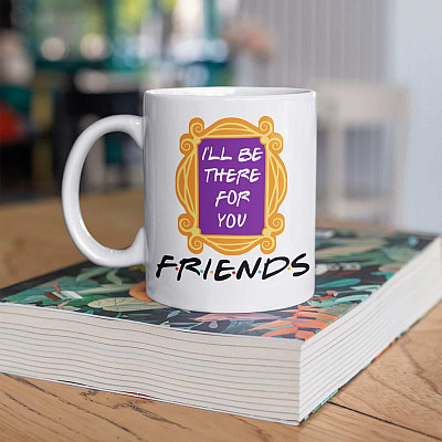 Alternative view of I'll Be There For You Friends Monica's Yellow Peephole Frame Ceramic Coffee Mug - Friends TV Show Gift Ideas