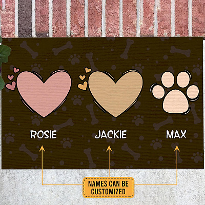 Custom Dog Doormat Dog Lovers Dog Doormat Personalized Entrance Indoor Outdoor Decorative Doormat