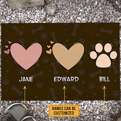Alternative view of Custom Dog Doormat Dog Lovers Dog Doormat Personalized Entrance Indoor Outdoor Decorative Doormat