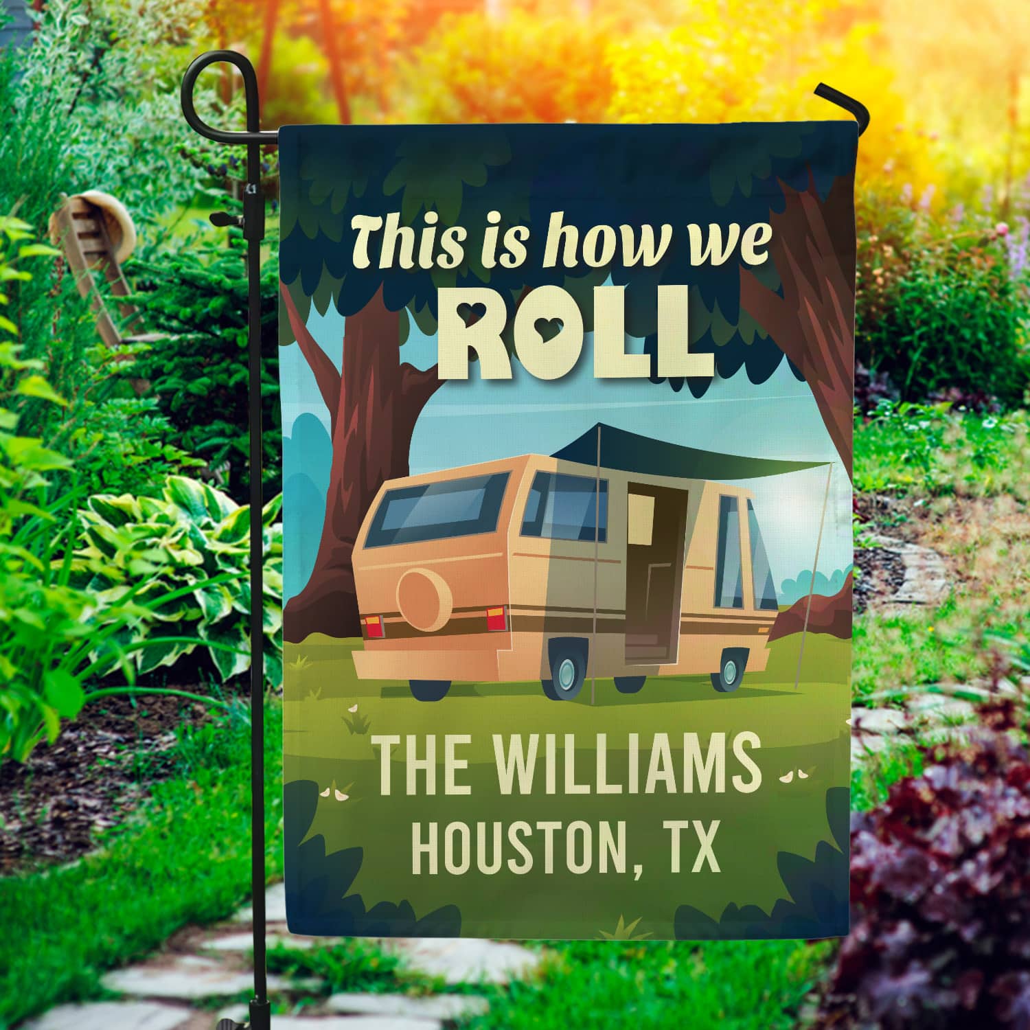 8NH.To Be Nobody (Sample Design) Garden Flag Mockup 1