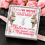 Will You Be My Maid Of Honor Alluring Beauty Necklace - Maid Of Honor Proposal Wedding Gift From Bride