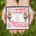 Will You Be My Maid Of Honor Alluring Beauty Necklace - Maid Of Honor Proposal Wedding Gift From Bride