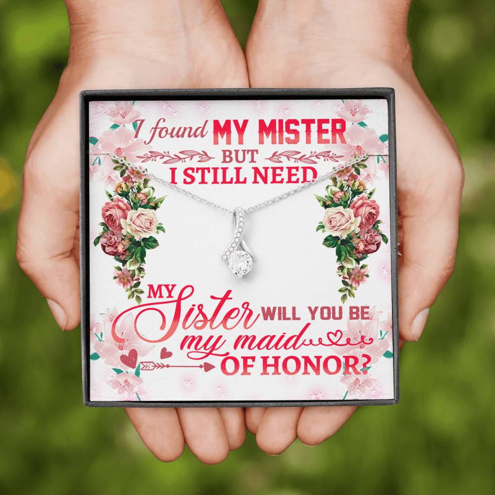 Will You Be My Maid Of Honor Alluring Beauty Necklace - Maid Of Honor Proposal Wedding Gift From Bride