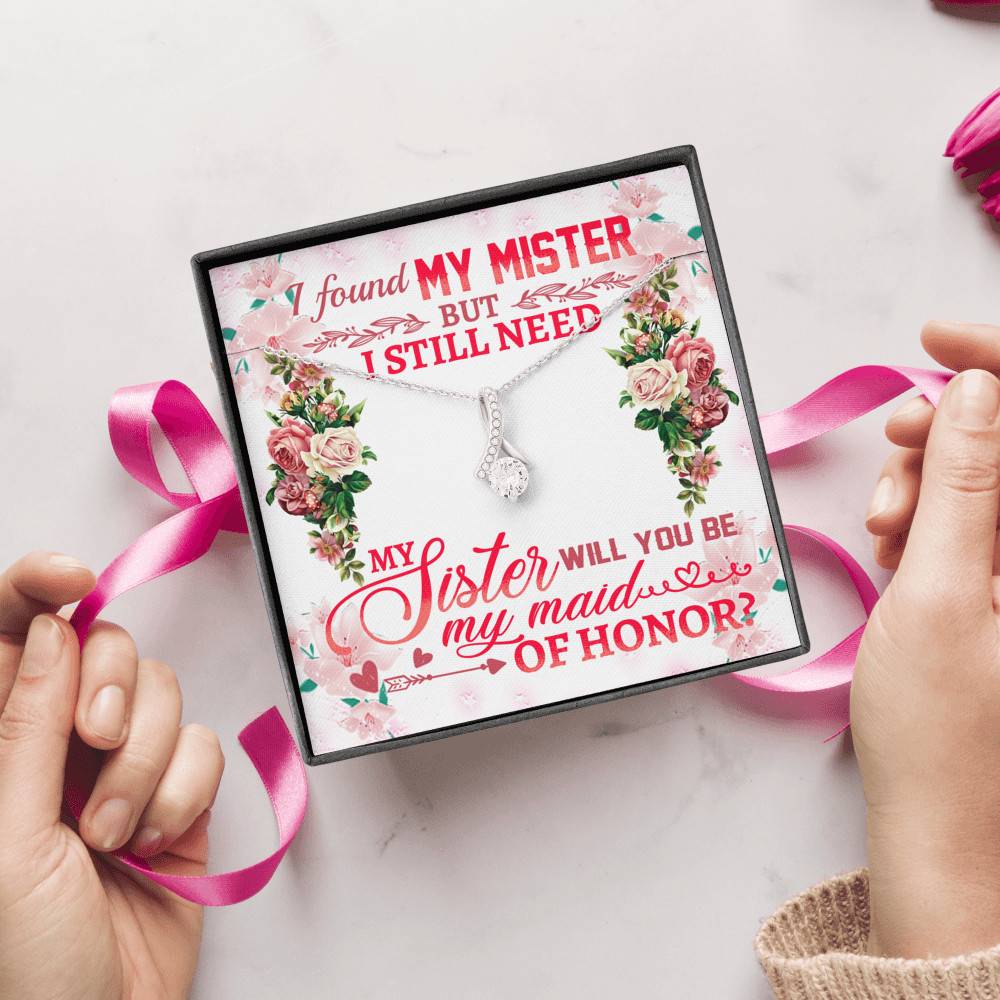 Will You Be My Maid Of Honor Alluring Beauty Necklace - Maid Of Honor Proposal Wedding Gift From Bride